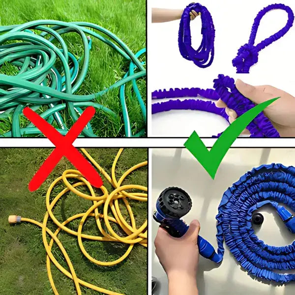Kit premium de riego: Manguera 15M + pistola 7 funciones + accesorios + garantía