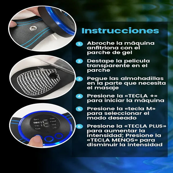 Masajeador inalámbrico de alta tecnología con estimulación NMES |OFERTA 3 X 1| 6 modos