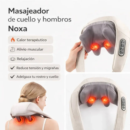 Noxa ®  - Masajeador cervical con calor terapéutico -3 intensidades