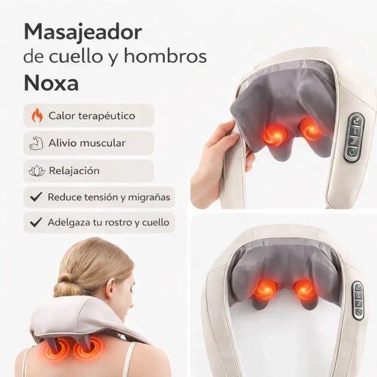 Noxa ®  - Masajeador cervical con calor terapéutico -3 intensidades