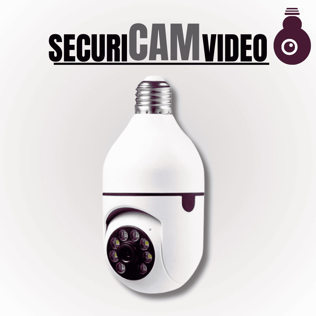 Cámara 360° HD con Visión Nocturna + Control por App + Instalación Tipo Bombillo