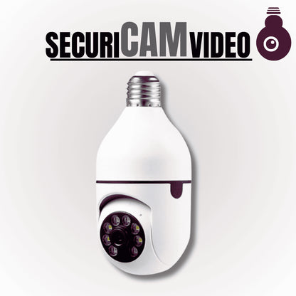Cámara 360° HD con Visión Nocturna + Control por App + Instalación Tipo Bombillo