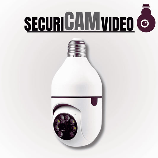 Cámara 360° HD con Visión Nocturna + Control por App + Instalación Tipo Bombillo