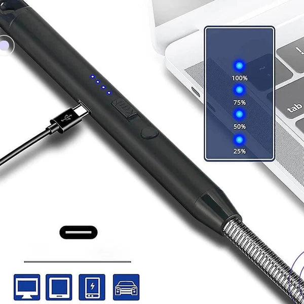 Encendedor Eléctrico Premium Flexible 360° + Bloqueo de Seguridad Infantil