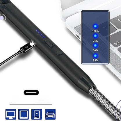 Encendedor Eléctrico Premium Flexible 360° + Bloqueo de Seguridad Infantil