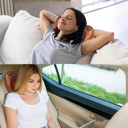 Almohada Inteligente con Tracción Cervical + Calor Terapéutico + Masaje de Lujo