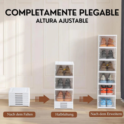 ✨ FlexiShoe - Zapatera Plegable de 6 Niveles