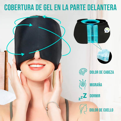 Gorro Terapéutico 360° | Reutilizable Frío-Calor + Confort sin Velcros
