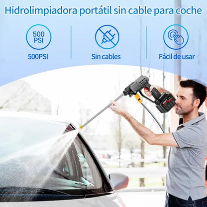 Hidrolavadora Inalámbrica de Alta Presión + Accesorios Premium + Video de Uso+ Paga en casa