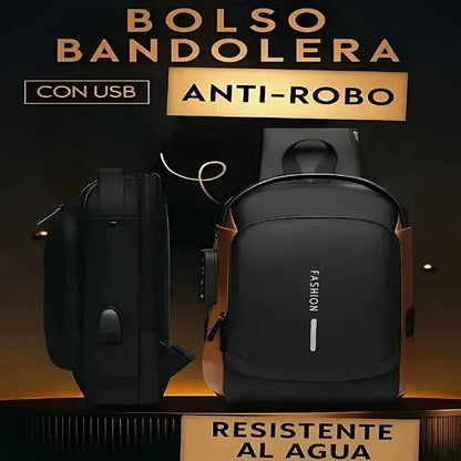 Bolso Antirrobo con USB + Impermeable + Estilo Premium