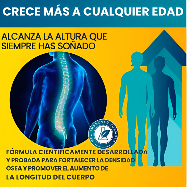 Height Growth® Original – Crece naturalmente, sin gluten ni azúcar