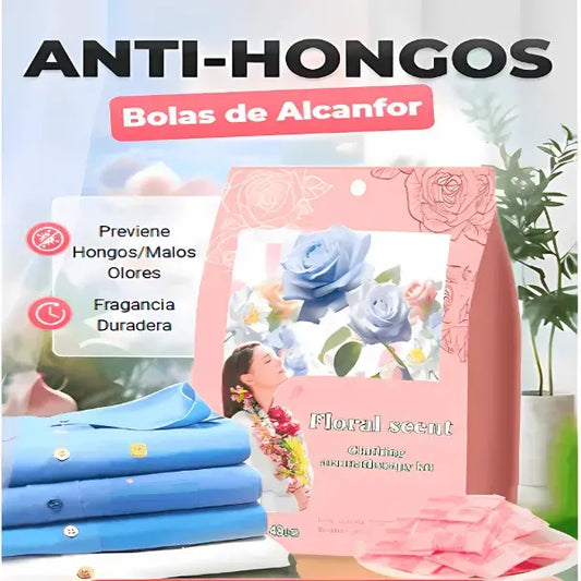Bolas de alcanfor premium – Frescura floral 3 años + Protección total