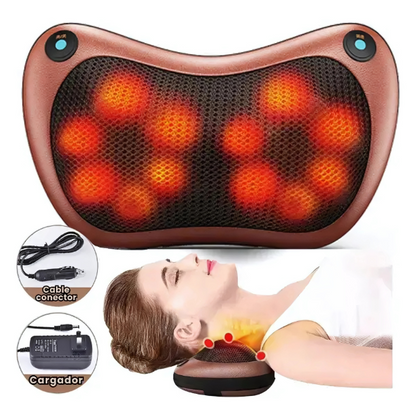 Almohada Inteligente con Tracción Cervical + Calor Terapéutico + Masaje de Lujo