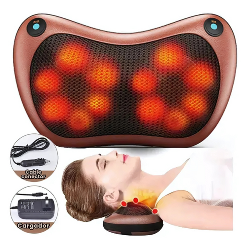 Almohada Inteligente con Tracción Cervical + Calor Terapéutico + Masaje de Lujo