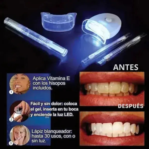 Kit Dental de Alto premium+Blanqueamiento LED+Protección Vitamina E