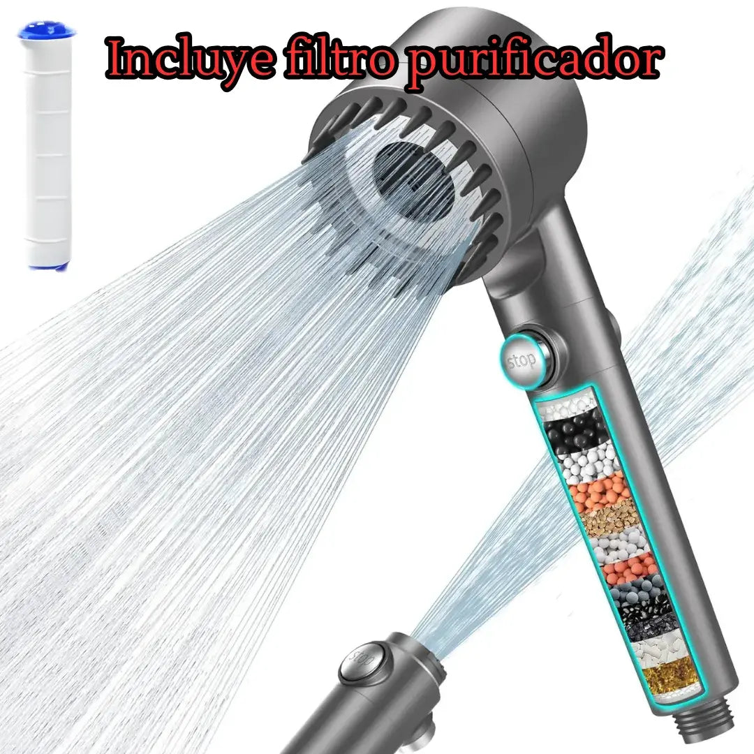 Ducha Hydroluxe™ edición premium + ahorro de agua + filtro detox de alto rendimiento