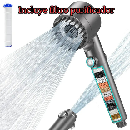 Ducha Hydroluxe™ edición premium + ahorro de agua + filtro detox de alto rendimiento