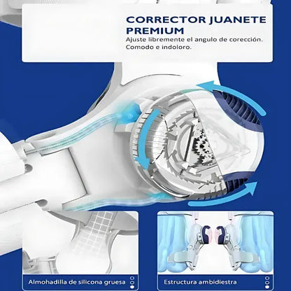 Corrector ortopédico premium para juanetes + bisagra patentada +ajuste ergonómico