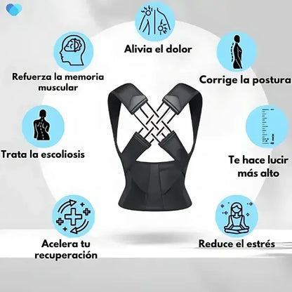 Corrector de Postura Ortopédico Premium + Ebook de regalo "
