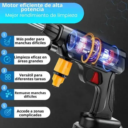 Hidrolavadora Inalámbrica de Alta Presión + Accesorios Premium + Video de Uso+ Paga en casa