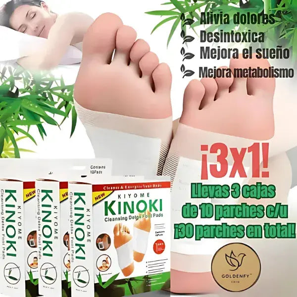 Set de Parches Detox Premium Kinoki- 3x1 con entrega garantizada (30 parches)