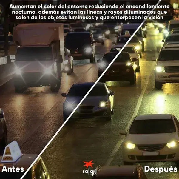 Set de Lentes HD de Alta Definición para Día y Noche  (x2) - Compatibles con Lentes medicados