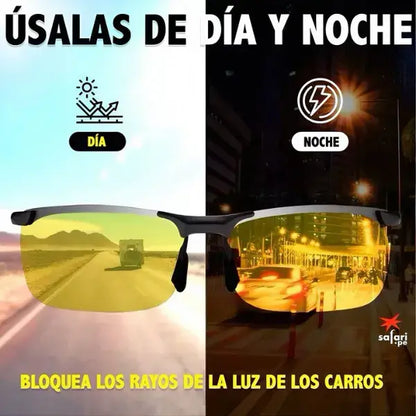 Set de Lentes HD de Alta Definición para Día y Noche  (x2) - Compatibles con Lentes medicados
