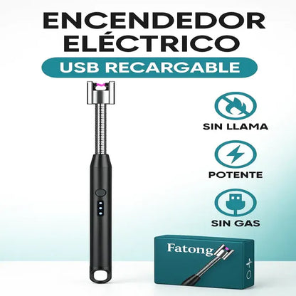 Encendedor Eléctrico Premium Flexible 360° + Bloqueo de Seguridad Infantil