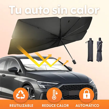 Parasol de Lujo- Protección Anti‑UV Total + Funda de Piel Premium