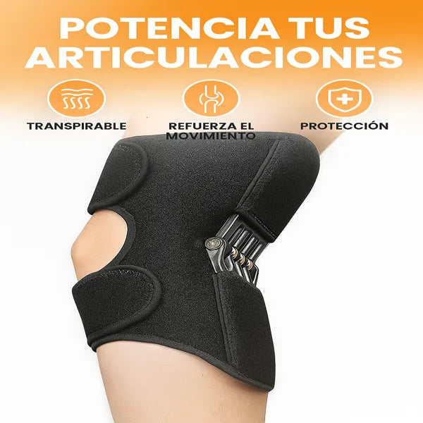 Refuerzo de rodilla premium con 3 resortes + soporte para caminar sin dolor