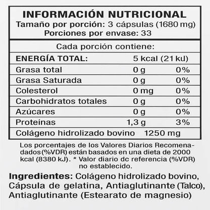 Colágeno Hidrolizado alta calidad – 100 cápsulas anti-edad